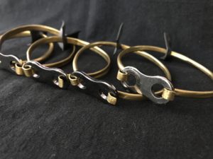Bracelet-motorcycle link and brass tubing
